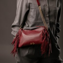 Azucena Fringe – Granate Animal Print