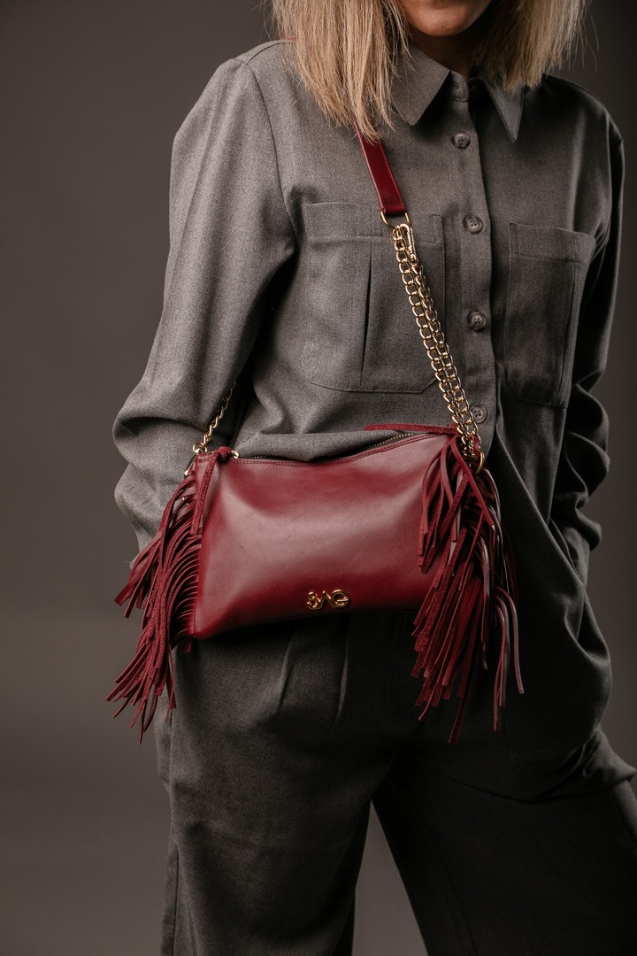 Azucena Fringe – Granate Animal Print