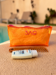 Neceser Vinilo Naranja & Rosa — Mediano