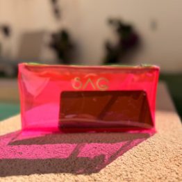 Neceser Vinilo Rosa & Verde Flúor — Mediano